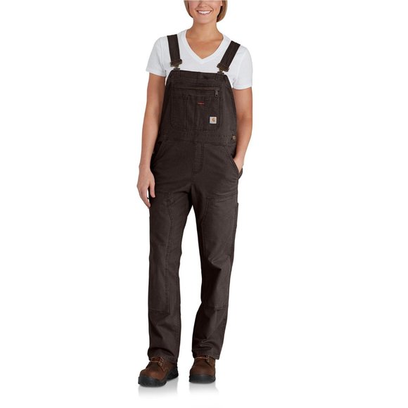NEW Carhartt 102438 Rugged Flex® Loose Fit Bib Overall Brown 462sn - Picture 3 of 5